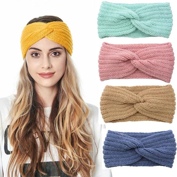 hair accessories 2021 knitted knot cross headband for women autumn winter girls headwear elastic band
hair accessories 2021 knitted knot cross headband for women autumn winter girls headwear elastic band