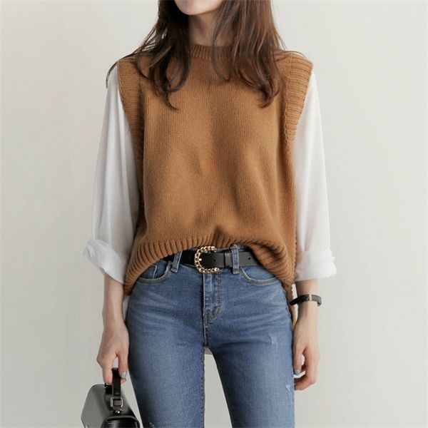 wavsiyier women sweater o neck knitted vest solid vintage elegant thick warm pullover female autumn winter jumper fashion korean x0923, Black
wavsiyier women sweater o neck knitted vest solid vintage elegant thick warm pullover female autumn winter jumper fashion korean x0923, Black