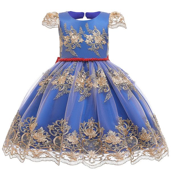 flower beads girl dress for girls tutu kids clothing elegant lace embroidery girls dresses for children princess party custumes c1021, Red;yellow 
flower beads girl dress for girls tutu kids clothing elegant lace embroidery girls dresses for children princess party custumes c1021, Red;yellow