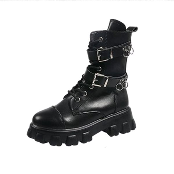 2021 new autumn women mid calf ladies pu leather shoes buckle chain lace up punk boots footwear woman fashion 1 d9th, Black
2021 new autumn women mid calf ladies pu leather shoes buckle chain lace up punk boots footwear woman fashion 1 d9th, Black