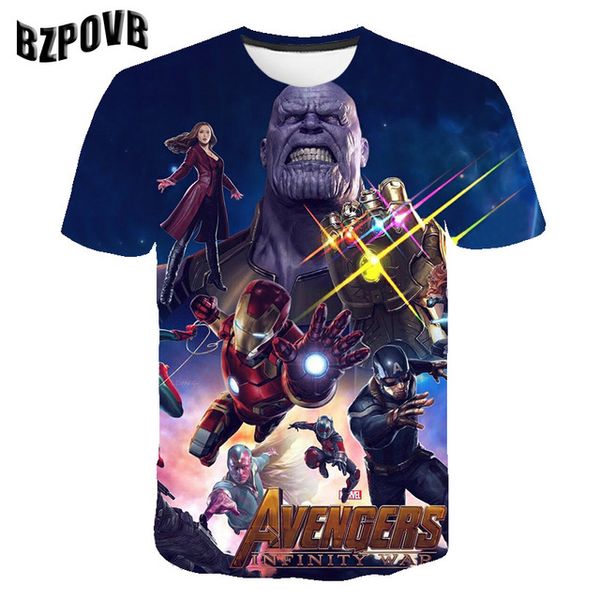 punk marvel print 3d print shirts anime comics oversized men clothing