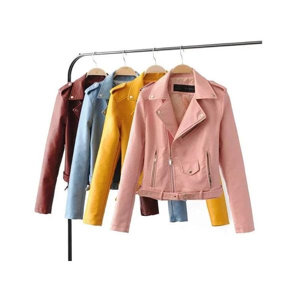 women's leather & faux 2021 fashion ladies' jackets spring autumn short coat turn-down collar zipper pu motorcycle jacket women, Black
women's leather & faux 2021 fashion ladies' jackets spring autumn short coat turn-down collar zipper pu motorcycle jacket women, Black