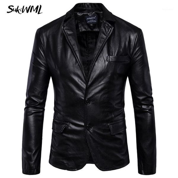 sukiwml 2021 new brand mens fashion leather blazers men slim fit solid color men blazer jacket terno masculino plus size m-5xl1, White;black
sukiwml 2021 new brand mens fashion leather blazers men slim fit solid color men blazer jacket terno masculino plus size m-5xl1, White;black