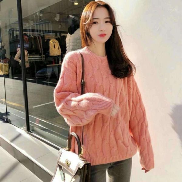 autumn and winter candy color lazy style thickened sweater women's korean style loose thick pullover sweater for women1, White
autumn and winter candy color lazy style thickened sweater women's korean style loose thick pullover sweater for women1, White