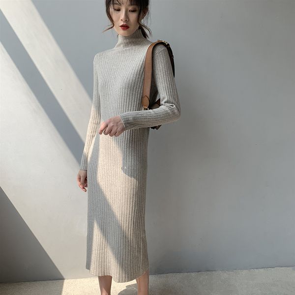 2021 new knitted autumn high stretch sleeve turtleneck pullovers long women sweater pull femme whh1, White
2021 new knitted autumn high stretch sleeve turtleneck pullovers long women sweater pull femme whh1, White