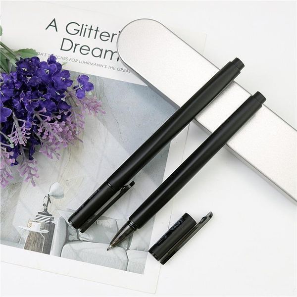 black metal pen 0.5mm smooth ink school gel pen replaceable refill heavy handwriting fell stationery1
black metal pen 0.5mm smooth ink school gel pen replaceable refill heavy handwriting fell stationery1
