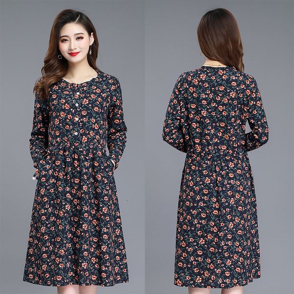2021 new feminine floral line dressed cotton and linen around the neck long sleeve sweater gown in autumn casual female temperament dres, Black;gray
2021 new feminine floral line dressed cotton and linen around the neck long sleeve sweater gown in autumn casual female temperament dres, Black;gray