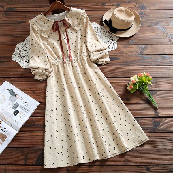 mori girl cute kawaii print sweet dress new autumn fashion bow long sleeve corduroy women vintage vestidos, Black;gray
mori girl cute kawaii print sweet dress new autumn fashion bow long sleeve corduroy women vintage vestidos, Black;gray
