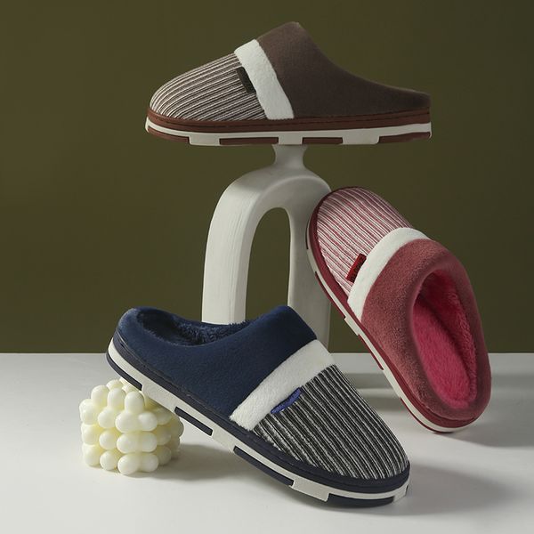 women and men cotton winter slippers women autumn warm indoor couple home slipper men household stripe soft bottom mens shoes, Black
women and men cotton winter slippers women autumn warm indoor couple home slipper men household stripe soft bottom mens shoes, Black