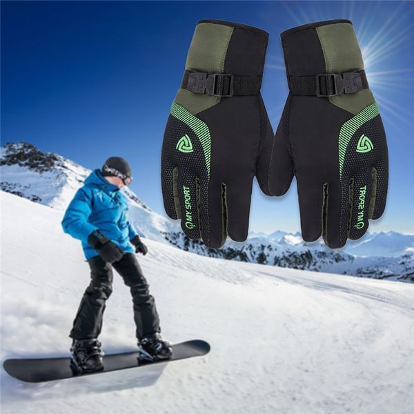 winter waterproof anti-slip sports warm thermal velvet ski snow gloves outdoor accessories, Blue;gray
winter waterproof anti-slip sports warm thermal velvet ski snow gloves outdoor accessories, Blue;gray