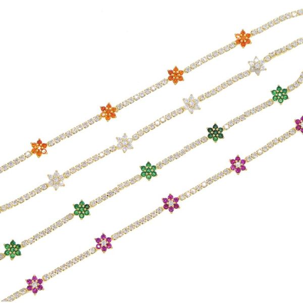 5 mini flower iced out chain chock necklace for women young girls paved bling cz summer beach delicate cute jewelry weeding gift, Silver
5 mini flower iced out chain chock necklace for women young girls paved bling cz summer beach delicate cute jewelry weeding gift, Silver