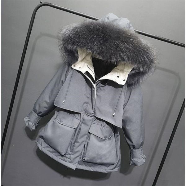 new women's middle and parkas long duck down jackets clothes korean loose big collar thickened cotton padded coats for women, Black
new women's middle and parkas long duck down jackets clothes korean loose big collar thickened cotton padded coats for women, Black
