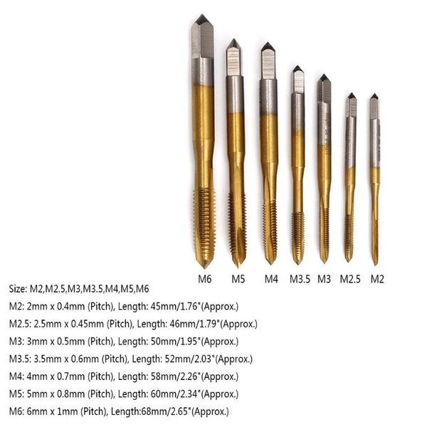 1pc m2/m2.5/m3/m3.5/m4/m5/m6 hss metric straight flute thread screw tap plug tap hand cutting tools
1pc m2/m2.5/m3/m3.5/m4/m5/m6 hss metric straight flute thread screw tap plug tap hand cutting tools
