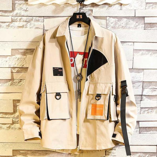 2020 new black cargo jackets windbreaker men streetwear tactical jacket ribbons multi-pocket hip hop male loose oversize jacket1, Black;brown
2020 new black cargo jackets windbreaker men streetwear tactical jacket ribbons multi-pocket hip hop male loose oversize jacket1, Black;brown
