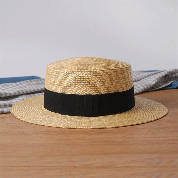 wide brim hats sun hat 100% wheat straw summer women boater beach hat1, Blue;gray
wide brim hats sun hat 100% wheat straw summer women boater beach hat1, Blue;gray