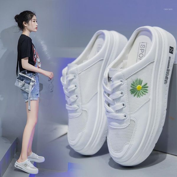 of 2020 the new outside wearing a leather sponge web celebrity thick bottom half dragged white shoe students in baotou1, Black
of 2020 the new outside wearing a leather sponge web celebrity thick bottom half dragged white shoe students in baotou1, Black
