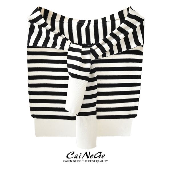spring knitted striped small shawl coat for women's outer shoulder korean version versatile autumn and winter net red knot, Blue;gray
spring knitted striped small shawl coat for women's outer shoulder korean version versatile autumn and winter net red knot, Blue;gray