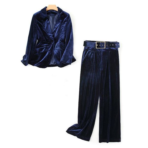 new women blazer two piece sets long sleeve blazer coat straight leg pants office lady velvet suit formal two piece set p136, White
new women blazer two piece sets long sleeve blazer coat straight leg pants office lady velvet suit formal two piece set p136, White