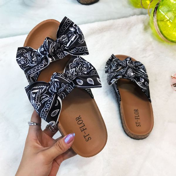summer new women bow ribbons slippers indoor home flat slippers casual fashion shoes print beach sandals casual slippers, Black
summer new women bow ribbons slippers indoor home flat slippers casual fashion shoes print beach sandals casual slippers, Black
