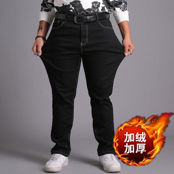 men's jeans mens winter thermal warm plus fleece quality denim pants straight flocking loose fit trousers para hombre 48,1280, Blue
men's jeans mens winter thermal warm plus fleece quality denim pants straight flocking loose fit trousers para hombre 48,1280, Blue
