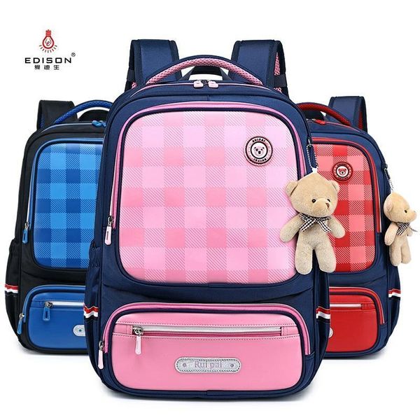edison schoolbags for boys and girls school backpack children backpack kids bags waterproof backpack mochila send bear pendant t200709
edison schoolbags for boys and girls school backpack children backpack kids bags waterproof backpack mochila send bear pendant t200709