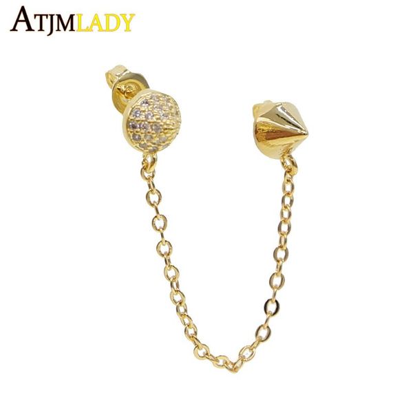 stud double spike 2 piercing cubic zirconia cz tassel chain romantic fashion girl women earring gold filled delicate jewelry, Golden;silver
stud double spike 2 piercing cubic zirconia cz tassel chain romantic fashion girl women earring gold filled delicate jewelry, Golden;silver