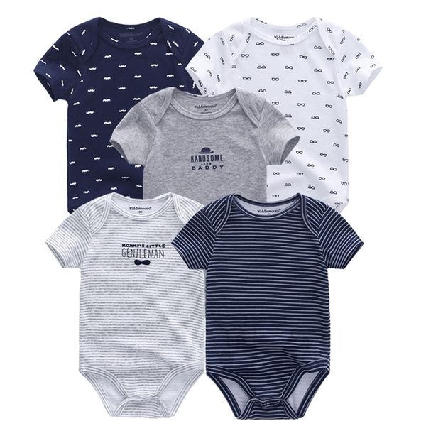 5pcs/lot baby rompers short sleeve 100%cotton overalls newborn clothes roupas de bebe boys girls jumpsuit&clothing y200320, Blue
5pcs/lot baby rompers short sleeve 100%cotton overalls newborn clothes roupas de bebe boys girls jumpsuit&clothing y200320, Blue