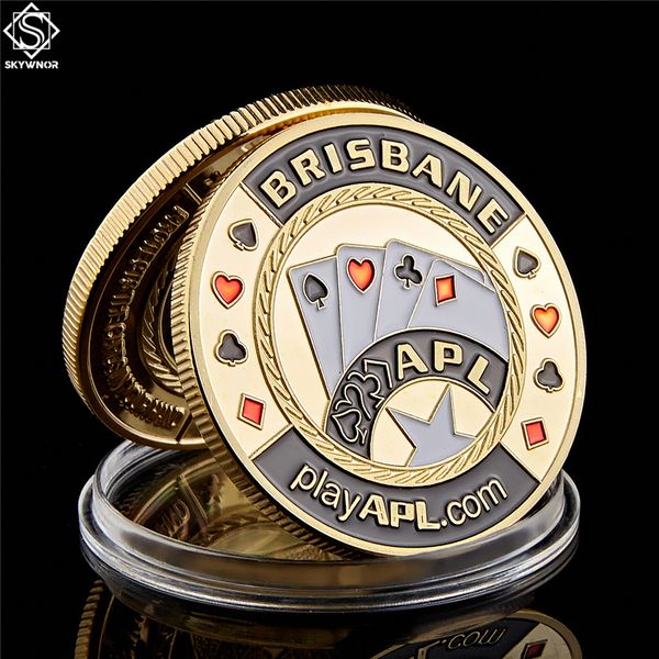 brisbane playapl gold plated craft souvenir coin collection poker card guard w/ capsule
brisbane playapl gold plated craft souvenir coin collection poker card guard w/ capsule