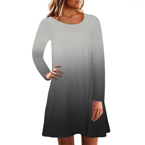 2019 casual loose dress round neck long sleeve beach party plus size midi dress female vestidos1, Black;gray
2019 casual loose dress round neck long sleeve beach party plus size midi dress female vestidos1, Black;gray