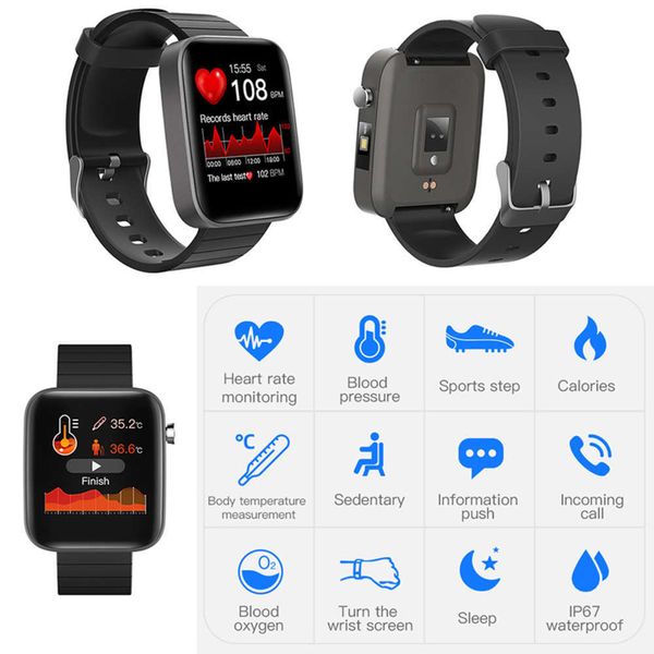 new t68 body temperature intelligent bracelet for heart rate and blood prsure monitoringbgt
new t68 body temperature intelligent bracelet for heart rate and blood prsure monitoringbgt