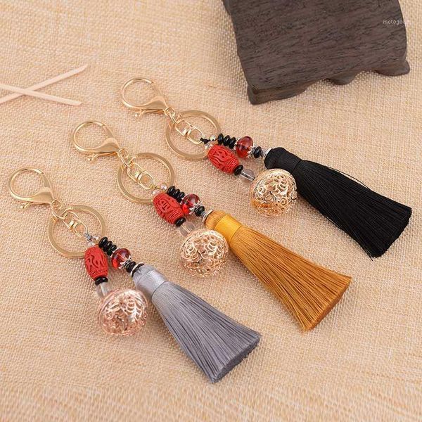 keychains tassel key chains hollow ball ring bag hanging gift car party jewelry round bell silk keychain sleutelhanger1, Silver
keychains tassel key chains hollow ball ring bag hanging gift car party jewelry round bell silk keychain sleutelhanger1, Silver