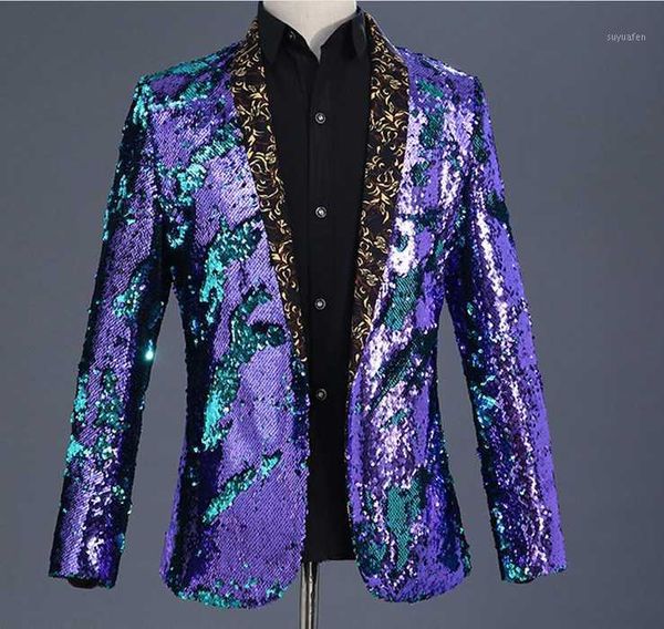 cxz700188 men's turned sequins green fruit collar suit stage performance suit nightclub bar dj singer host tide, White;black
cxz700188 men's turned sequins green fruit collar suit stage performance suit nightclub bar dj singer host tide, White;black