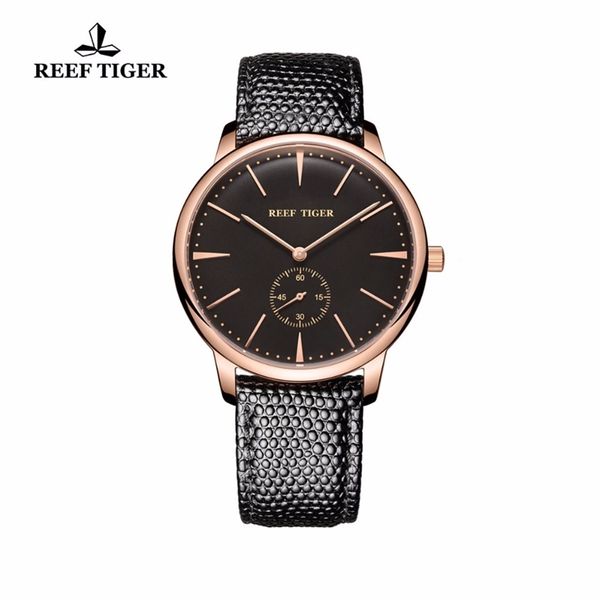 reef tiger/rt couple watches casual vintage quartz watches for men rose gold ultra thin watch with leather strap rga820 t200409, Slivery;brown 
reef tiger/rt couple watches casual vintage quartz watches for men rose gold ultra thin watch with leather strap rga820 t200409, Slivery;brown