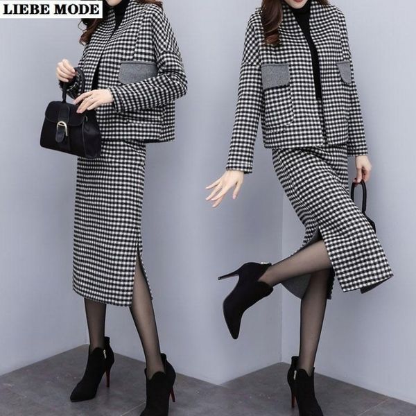 women autumn business long skirt suits for women jacket and skirt female casual plaid outfits 2 piece knee length skirts set 201130, White
women autumn business long skirt suits for women jacket and skirt female casual plaid outfits 2 piece knee length skirts set 201130, White