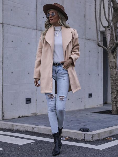 women's wool & blends women long woolen coat jackets autumn winter elegant ladies solid slim outerwear 5 colors, Black
women's wool & blends women long woolen coat jackets autumn winter elegant ladies solid slim outerwear 5 colors, Black