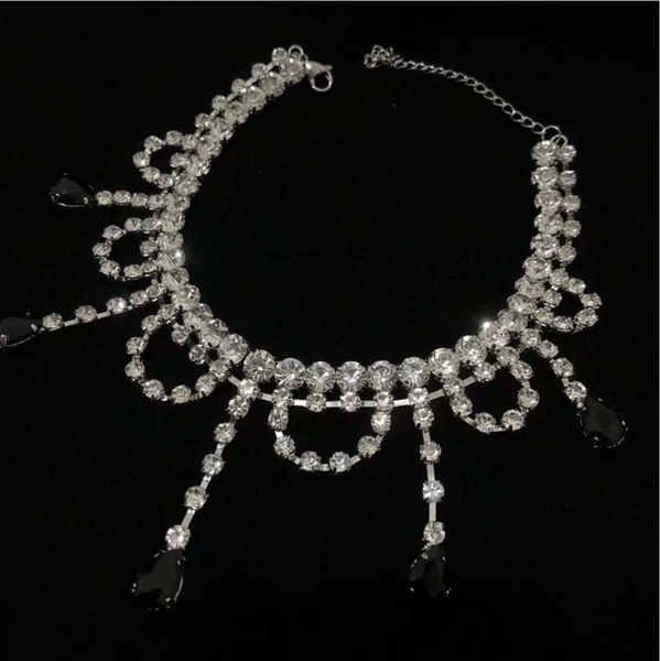 women full zircon tassel pendant necklace necklace female clavicle chain, Silver
women full zircon tassel pendant necklace necklace female clavicle chain, Silver