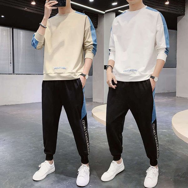 spring men's sports and autumn suit 2020 sweater pants two piece set of printed color matching fashion youth student clothes, Gray
spring men's sports and autumn suit 2020 sweater pants two piece set of printed color matching fashion youth student clothes, Gray