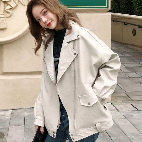 bottle female age season 2021 new brief paragraph han edition show thin loose bf wind locomotive students pu leather jacket, Black
bottle female age season 2021 new brief paragraph han edition show thin loose bf wind locomotive students pu leather jacket, Black