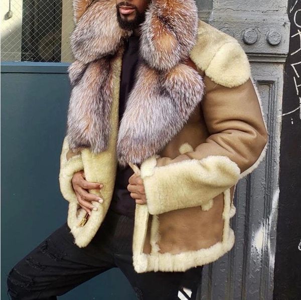 wepbel men warm fashion winter coats pu leather fur neck parka coat full sleeve thick jacket, Black
wepbel men warm fashion winter coats pu leather fur neck parka coat full sleeve thick jacket, Black
