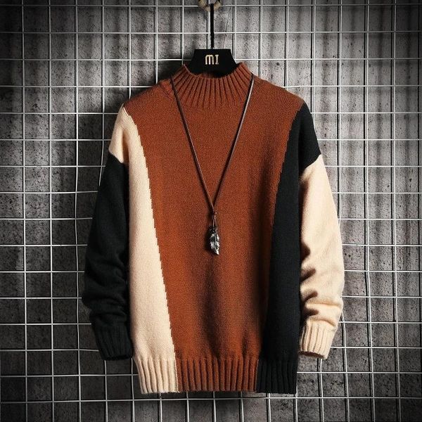 men's sweaters autumn winter clothes 2020 pull oversize 5xl 6xl 7xl korea style casual standard pullovers, White;black 
men's sweaters autumn winter clothes 2020 pull oversize 5xl 6xl 7xl korea style casual standard pullovers, White;black