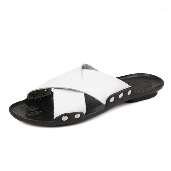 slippers summer cool leather breathable men flip flops korean style male slipper non-slide handmade hs1661, Black
slippers summer cool leather breathable men flip flops korean style male slipper non-slide handmade hs1661, Black