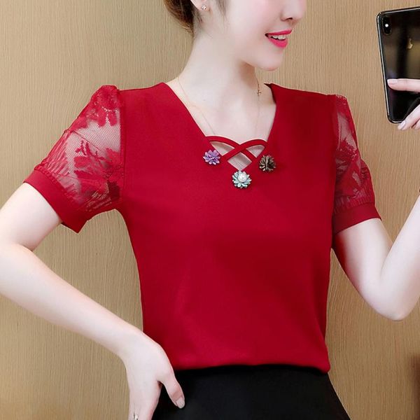 women's blouses & shirts womens and short sleeve chiffon blouse shirt fashion women 2021 plus size summer blusas femininas b82, White
women's blouses & shirts womens and short sleeve chiffon blouse shirt fashion women 2021 plus size summer blusas femininas b82, White