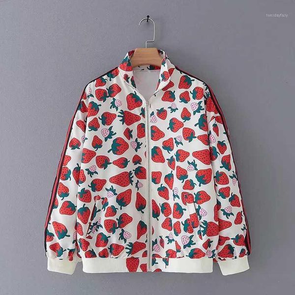 women's jackets sweet girl strawberry print kawaii long sleeve jacket 2021 women cute fruit female spring-autumn chaqueta mujer1, Black;brown
women's jackets sweet girl strawberry print kawaii long sleeve jacket 2021 women cute fruit female spring-autumn chaqueta mujer1, Black;brown