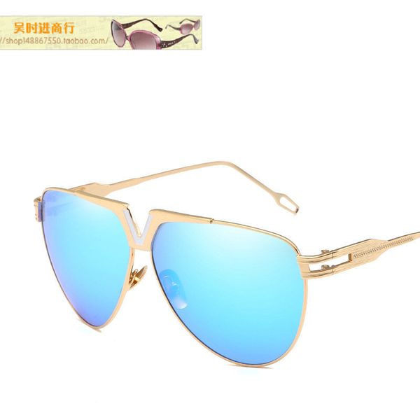 fashionable metal personalized men women the same for toad mirror and sunglasses, White;black