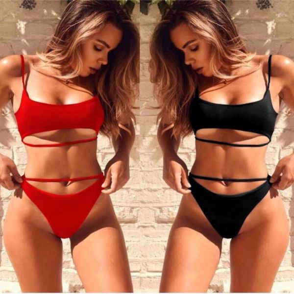 bikinis set bikini women solid bandage hollow swimwear summer high cut swimsuit tube bathing suit female beachwear1
bikinis set bikini women solid bandage hollow swimwear summer high cut swimsuit tube bathing suit female beachwear1
