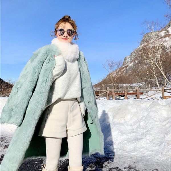 women's fur & faux green imitation mink velvet coat women winter long loose over-the-knee warm outerwear plush coats thick jackets, Black
women's fur & faux green imitation mink velvet coat women winter long loose over-the-knee warm outerwear plush coats thick jackets, Black