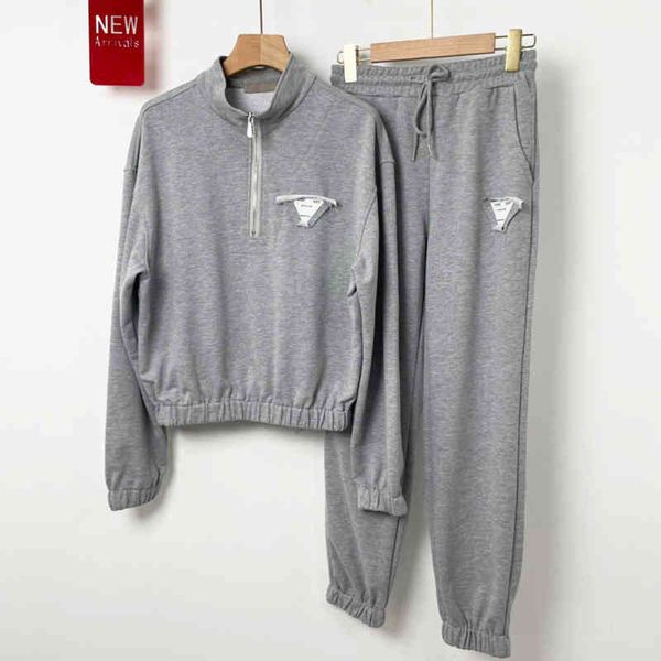 2022 factory wholesale new leisure pure cotton sportswear women's autumn sweater fashion two-piece suit large size fashion, Gray
2022 factory wholesale new leisure pure cotton sportswear women's autumn sweater fashion two-piece suit large size fashion, Gray