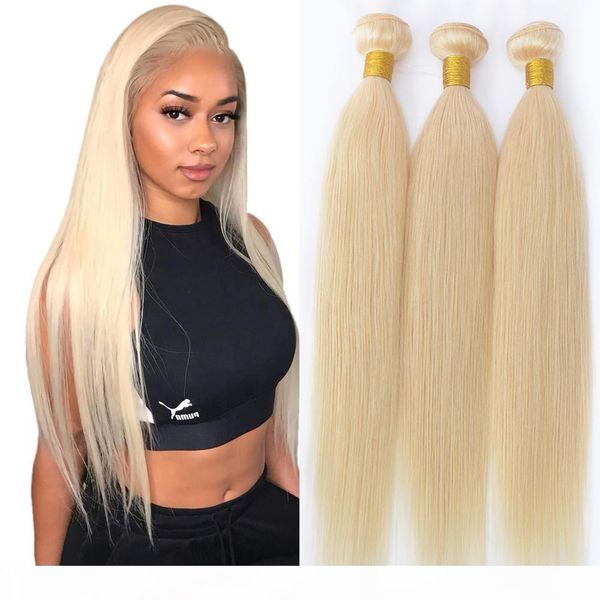 613 bundle brazilian human hair bundles weave 9a remy hair bundles straight blonde bundles ing, Black