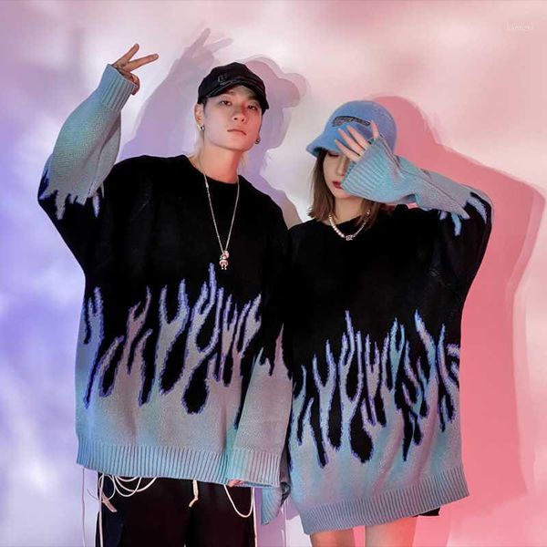 sweater men streetwear retro flame pattern hip hop autumn new pullover o-neck oversize couple casual men's sweaters1, White;black
sweater men streetwear retro flame pattern hip hop autumn new pullover o-neck oversize couple casual men's sweaters1, White;black
