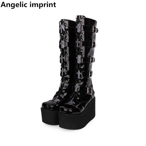 angelic imprint handmade mori girl women motorcycle punk boots lady lolita boots woman high heels pumps wedges platform shoes 1026, Black
angelic imprint handmade mori girl women motorcycle punk boots lady lolita boots woman high heels pumps wedges platform shoes 1026, Black